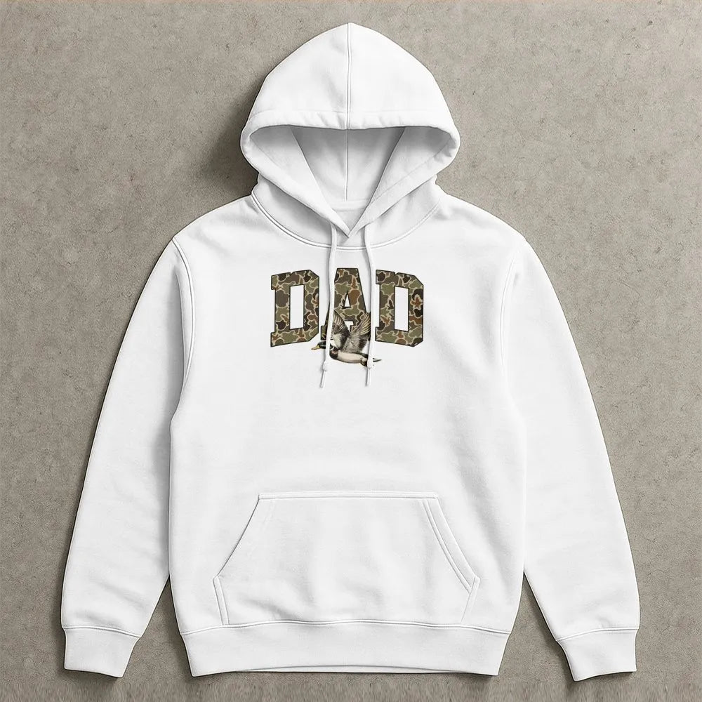Camo Dad Hoodie | Duck Hunting Mallard Design | Soft Cotton-Polyester Blend | Premium Gift for Outdoorsman Hunter