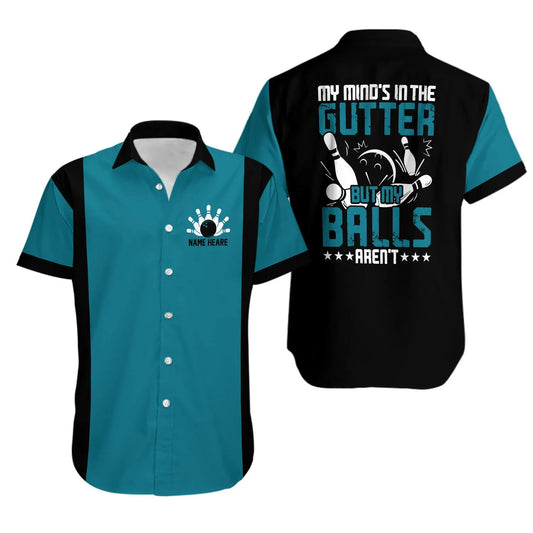 Bowling Hawaiian Shirt | Funny Sports Graphic Print | Lightweight Breathable Fabric | Unique Gift For Bowlers Men