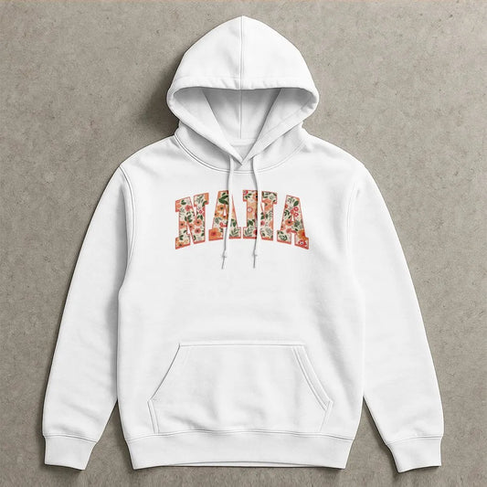 Nana Hoodie | Floral Varsity Letter Print | Cotton-Polyester Blend | Trendy Mother's Day Gift For Grandma