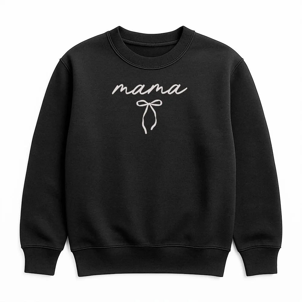 Mama Sweatshirt | Coquette Bow Aesthetic Design | Premium Cotton Blend | Gift for Mom or Mother's Day