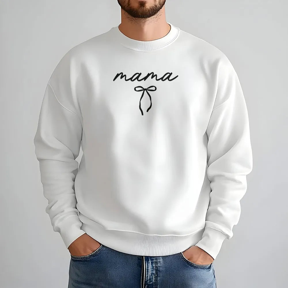 Mama Sweatshirt | Coquette Bow Aesthetic Design | Premium Cotton Blend | Gift for Mom or Mother's Day