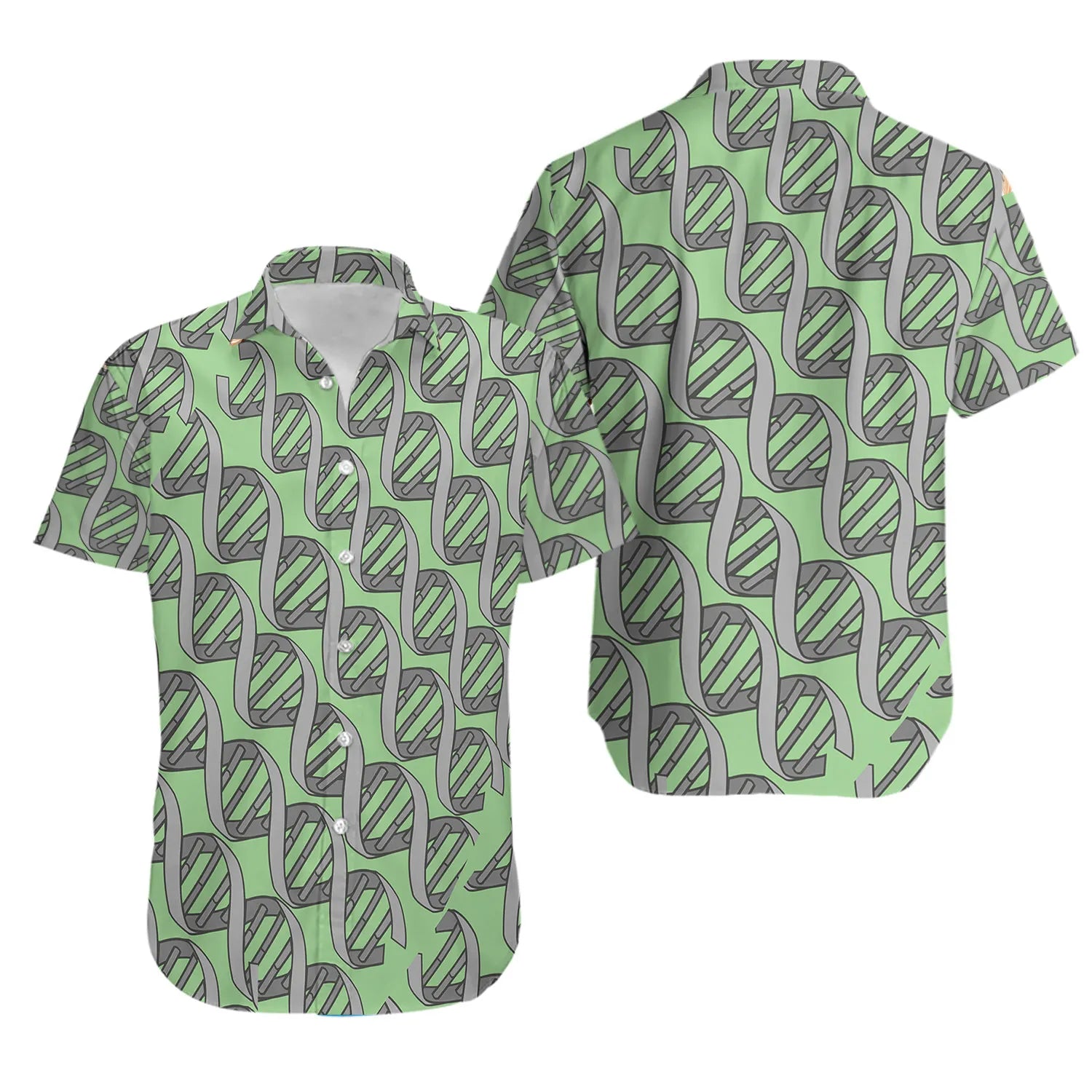DNA Helix Hawaiian Shirt | Science Pattern Beach Top | Lightweight Comfortable Fabric | Unique Biology Teacher Gift