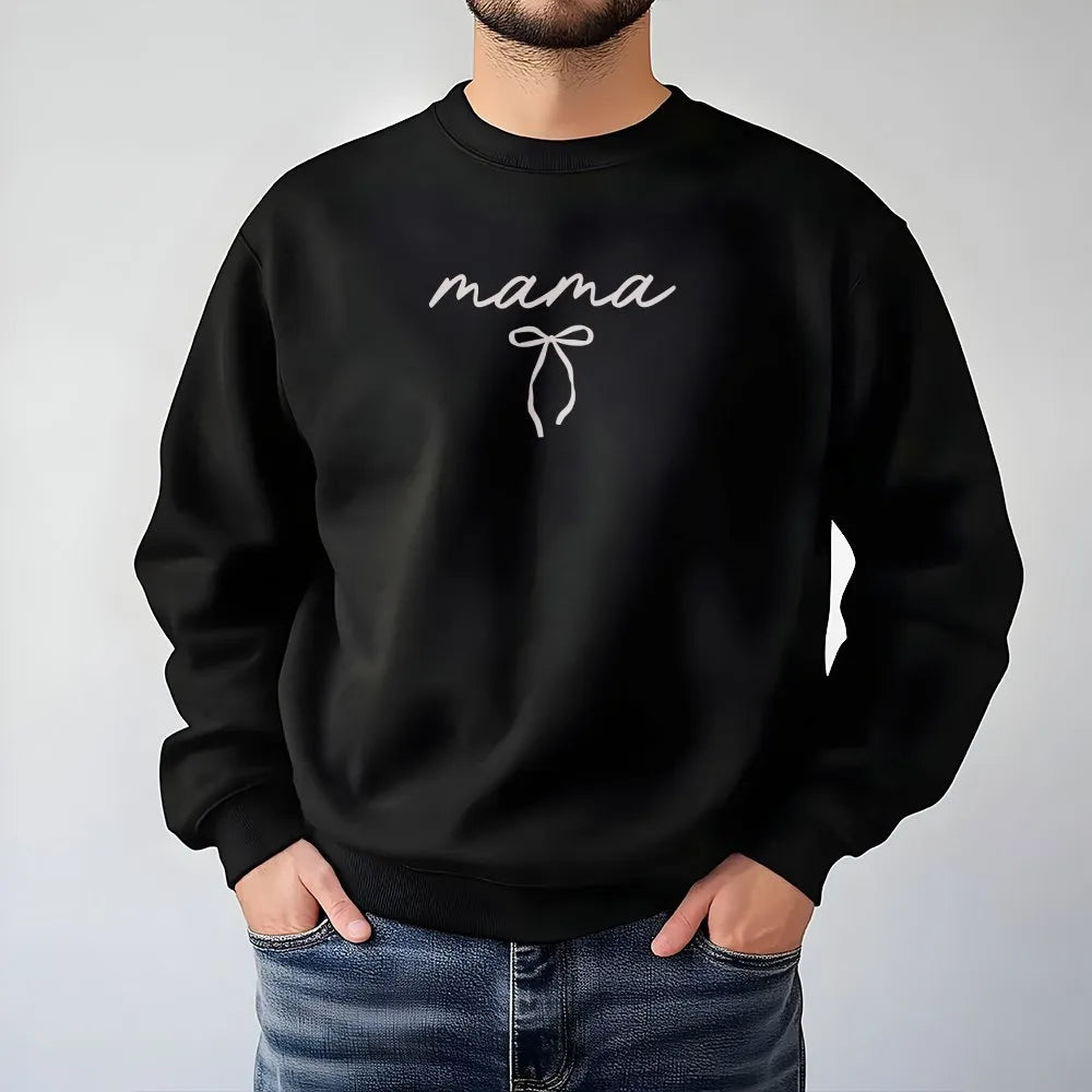 Mama Sweatshirt | Coquette Bow Aesthetic Design | Premium Cotton Blend | Gift for Mom or Mother's Day