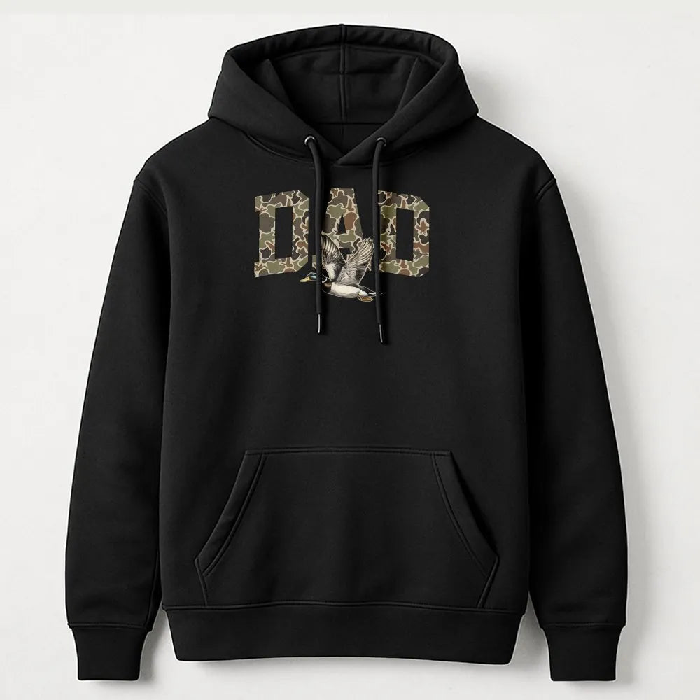 Camo Dad Hoodie | Duck Hunting Mallard Design | Soft Cotton-Polyester Blend | Premium Gift for Outdoorsman Hunter
